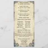 Paar Silhouette Tree Vintage Wedding Programma Programmakaart (Achterkant)