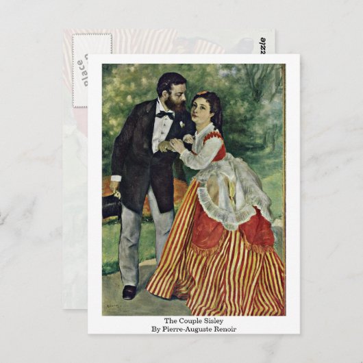 Paar Sisley van Pierre-Auguste Renoir Briefkaart (Voorkant / Achterkant)