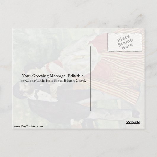 Paar Sisley van Pierre-Auguste Renoir Briefkaart (Achterkant)