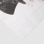 Paar Skeletten omhelzen in volle bloei ontkoppelin Tissuepapier (Detail)