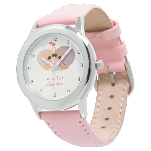 Paar slak horloge met aangepaste tekst naam (Gekanteld)
