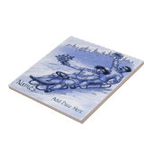 Paar Sleigh Tile, Dutch Kijk, personaliseer je Tegeltje (Zijkant)