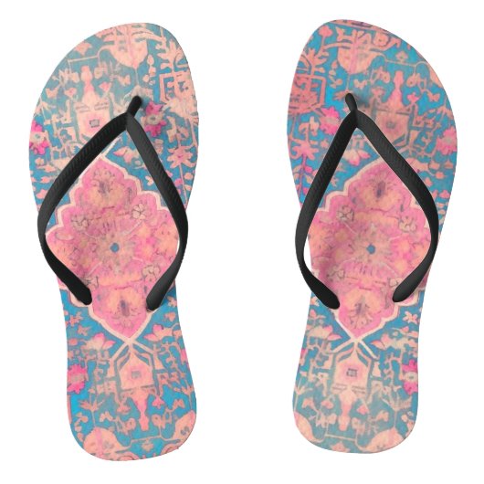 Paar slippers Perzisch patroon Teenslippers (Voetbed)