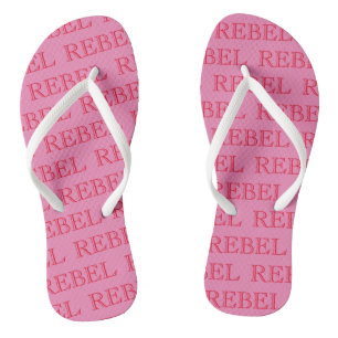 Paar slippers - REBEL Roze en Wit Teenslippers