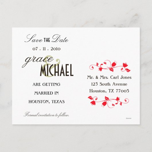 paar sparen de Sjabloon van de Datum (Achterkant)