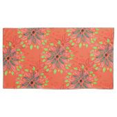 Paar stijlvolle kussen Hoesjes in Sinaasappel Kussensloop (Voorkant-Links)