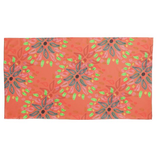 Paar stijlvolle kussen Hoesjes in Sinaasappel Kussensloop (Voorkant-Links)