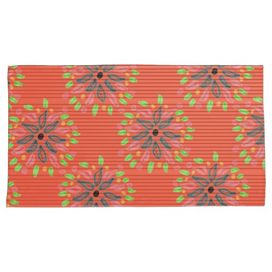 Paar stijlvolle kussen Hoesjes in Sinaasappel Kussensloop (Voorkant-Rechts)