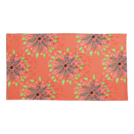 Paar stijlvolle kussen Hoesjes in Sinaasappel Kussensloop (Achterkant-Links)