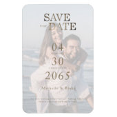 Paar Strand Foto Bruiloft Save the Date Magneet (Verticaal)