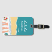 Paar Sunbathing gepersonaliseerd Mr en Mrs Holiday Bagagelabel (Voorkant (horizontaal))