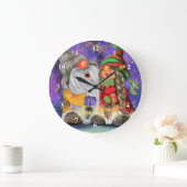 Paar Sweet Gnomes die vrolijk kerstlied zingen Grote Klok (Huis)