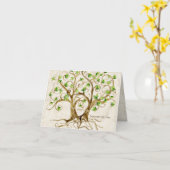 Paar Swirl Tree Roots Antieke Tan Perkament Kaart (Gele Bloem)