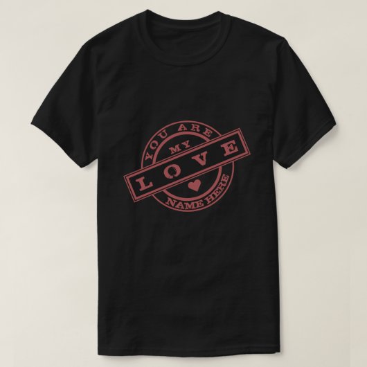 Paar T-shirt met tekststempels - (Design voorkant)