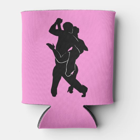 Paar Tango Dancer Roze Koelbox Kies Kleuren Blikjeskoeler (Voorkant)