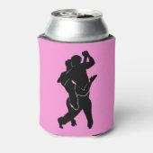 Paar Tango Dancer Roze Koelbox Kies Kleuren Blikjeskoeler (Blikje Achterkant)