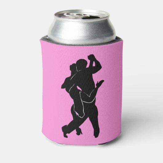 Paar Tango Dancer Roze Koelbox Kies Kleuren Blikjeskoeler (Blikje Achterkant)