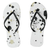 Paar Teenslippers met spatten (Voetbed)