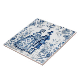 Paar Tegels in Rustiek Blauw Indigo Tegeltje