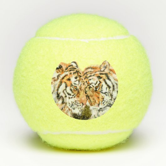 Paar Tiger Tennisballen (Voorkant)