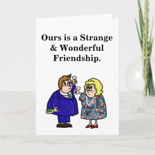 Paar toast op vriendschappelijk Wenskaart Feestdagen Kaart (Voorkant)