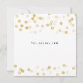 Paar Trouwdouche Gouden Folie Glitter Lichten Kaart (Achterkant)