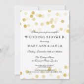 Paar Trouwdouche Gouden Folie Glitter Lichten Kaart (Voorkant)