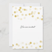 Paar Trouwdouche Gouden Folie Glitter Lichten Kaart (Achterkant)