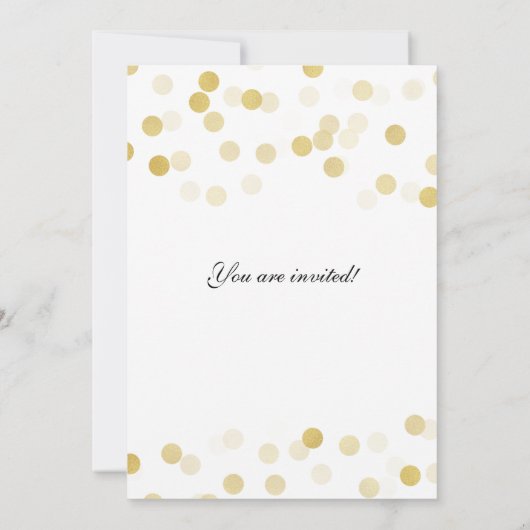 Paar Trouwdouche Gouden Folie Glitter Lichten Kaart (Achterkant)