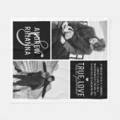 Paar True Love 2 Photo & Quote Fleece Deken (Voorkant (Horizontaal))