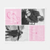 Paar True Love 2 Photo & Quote Fleece Deken (Voorkant (Horizontaal))