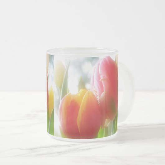 Paar Tulip-Mok Matglas Koffiemok (Voorkant rechts)
