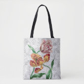 paar tulpenbloemen Canvas tas (Voorkant)