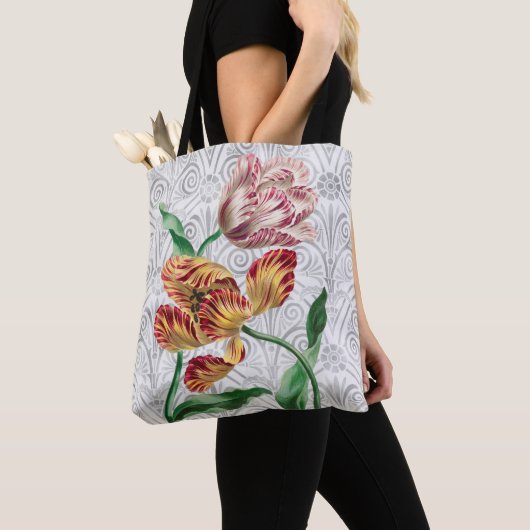 paar tulpenbloemen Canvas tas (Dichtbij)