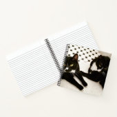Paar Tuxedo Cats spiraal notitieboek (Binnen)