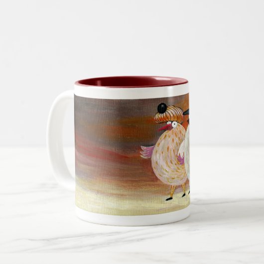 paar tweekleurige koffiemok (Voorkant links)