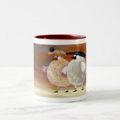 paar tweekleurige koffiemok (Center)