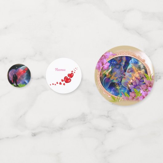 Paar Valentijn Confetti (Achterkanten)