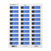 Paar van balkadelaars in bomen met blauwe achtergr etiket (Full Sheet)