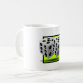 Paar van Black en White Lucky Dice Koffiemok (Voorkant links)