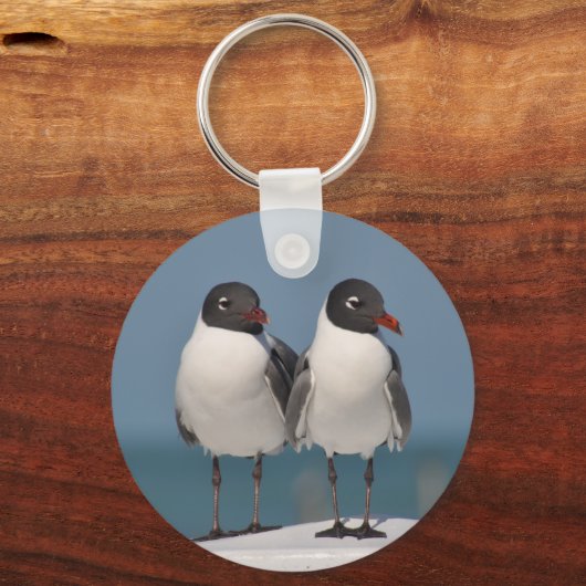 Paar van Black Headed Gulls Sleutelhanger (Achterkant)