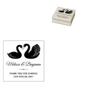 Paar van Black Swans Bruiloft Dank u Rubberstempel (Gestempeld)