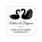 Paar van Black Swans Bruiloft Dank u Rubberstempel (Afrduk)