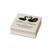 Paar van Black Swans Bruiloft Dank u Rubberstempel (Stempel)