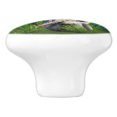 Paar van bruine Pelikans  Keramische Knop (Zijkant)