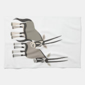 Paar van Cartoon Oryxes Kitchen Towel Theedoek (Horizontaal)