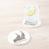 Paar van Cartoon Oryxes Onderzetter (Zijkant)