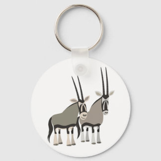 Paar van Cartoon Oryxes Sleutelhanger