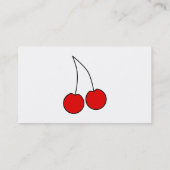 Paar van Cherries. Zwart, rood en wit. Visitekaartje (Achterkant)