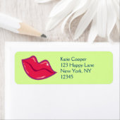 Paar van Cherry Red Lips Etiket (Insitu)